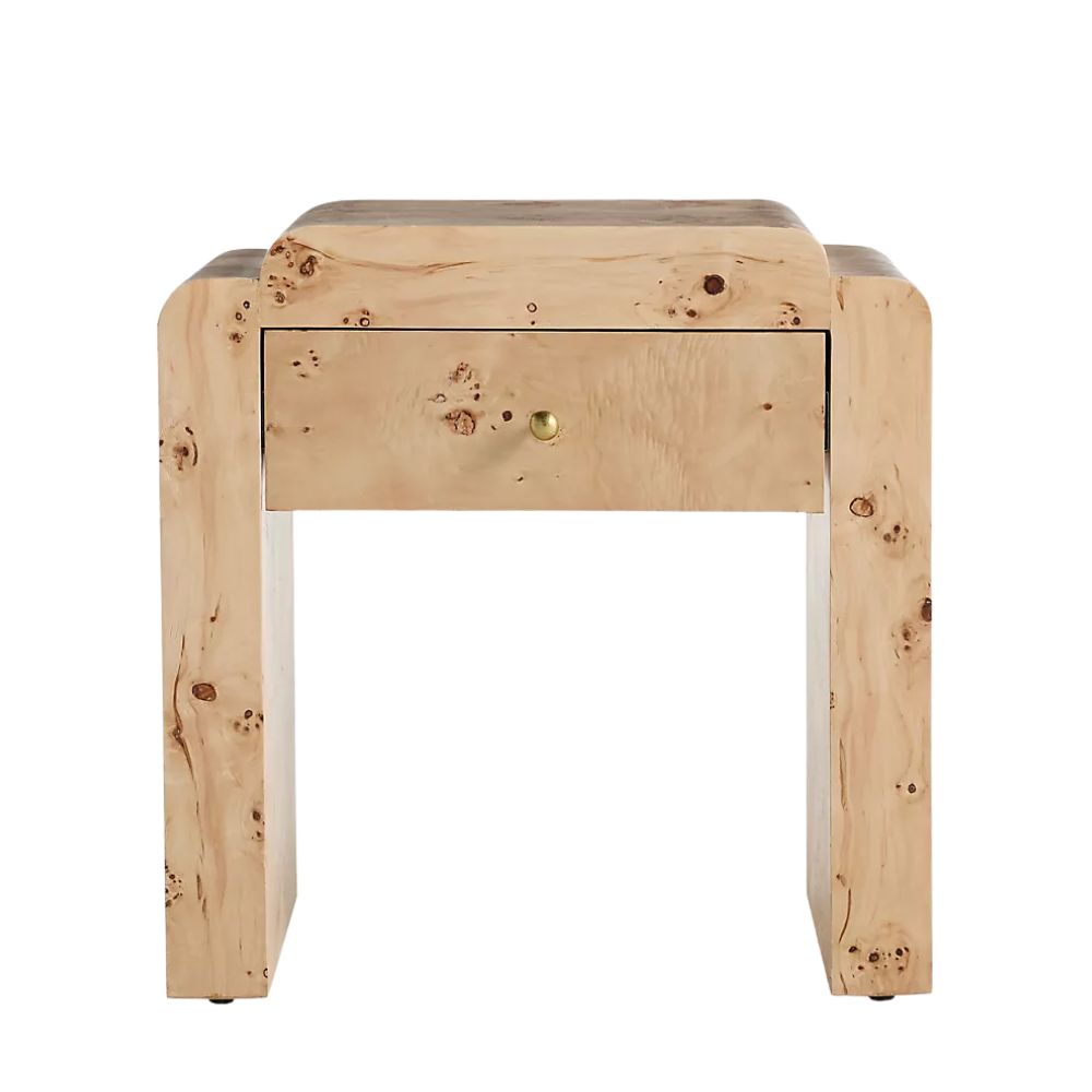 Shura Light Burl Nightstand