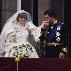 the prince and princess of wales on the balcony of buckingham palace on their wedding day, 29th july 1981 diana wears a wedding dress by david and elizabeth emmanuel and the spencer family tiara photo by terry fincherprincess diana archivegetty images