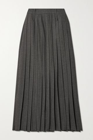 Bailey pleated woven maxi skirt