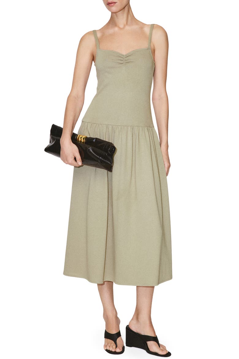 Miranda Knit Drop Waist Midi Dress