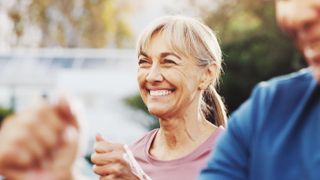 a senior woman exercising 