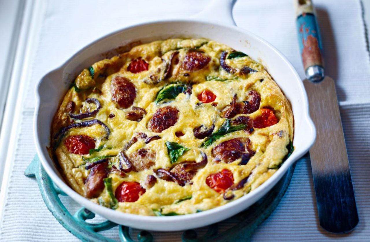 Sausage and spinach frittata