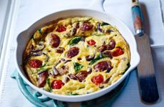 Sausage and spinach frittata