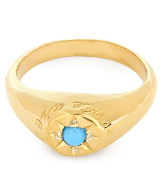 Gold plated Turquoise (December) Birthstone ring