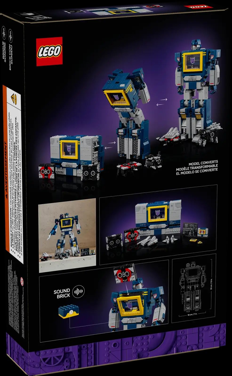 LEGO Transformers Soundwave back of the box