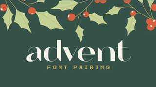 A sample of Advent, one of the best free Christmas fonts
