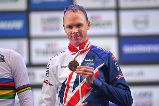 Chris Froome (Great Britain) with the bronze medal in the time trial