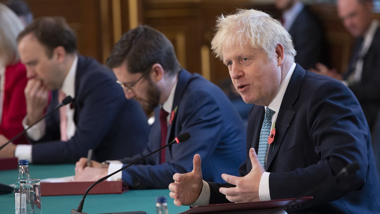 Boris Johnson chairs the weekly cabinet meeting at the Foreign Office