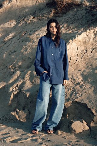 ZARA, Oversized Shirt With Pocket