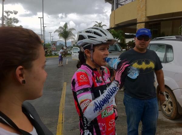 Stage two winner and overall women's leader Adriana Rojas.