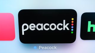 The Peacock app button on the Apple TV home screen