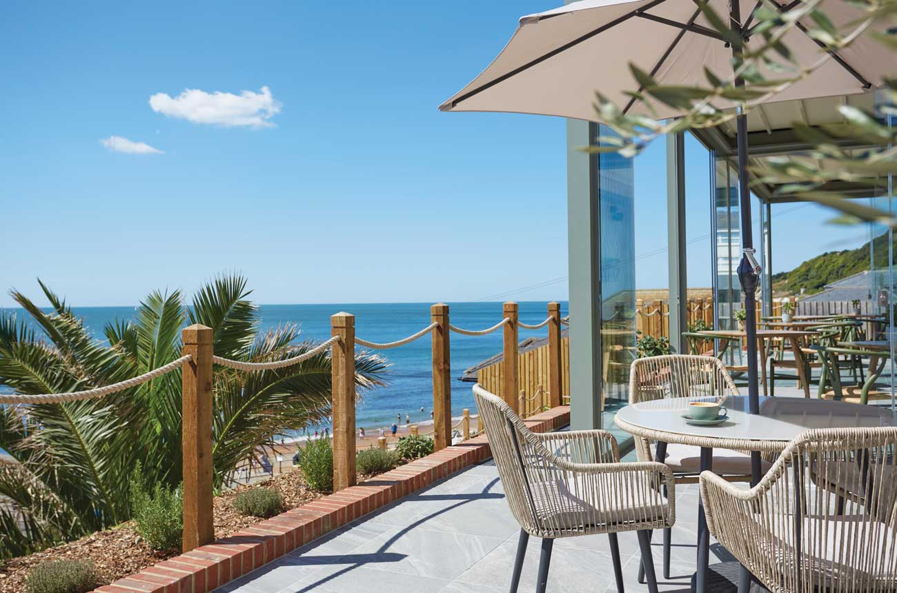 The Terrace Rooms &amp; Wine overlooking Ventnor Bay on the Isle of Wight, England