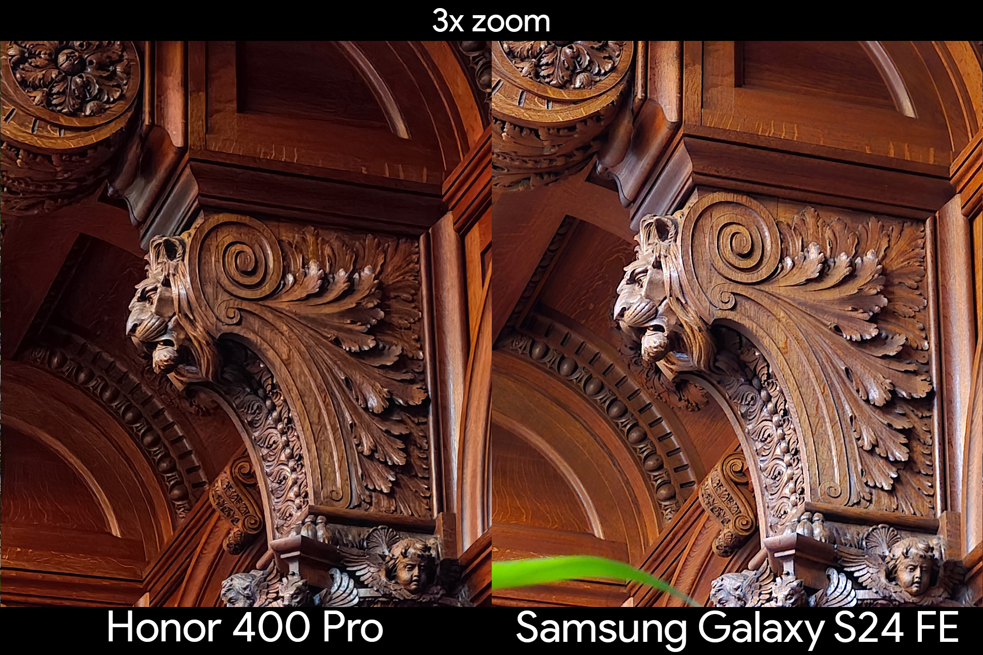Telephoto zoom camera samples from the Honor 400 Pro vs Samsung Galaxy S24 FE