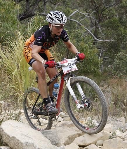 Heather Logie en route to second place.