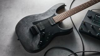 The Ibanez Standard Series RGR431PB finished in Charcoal Gray Flat