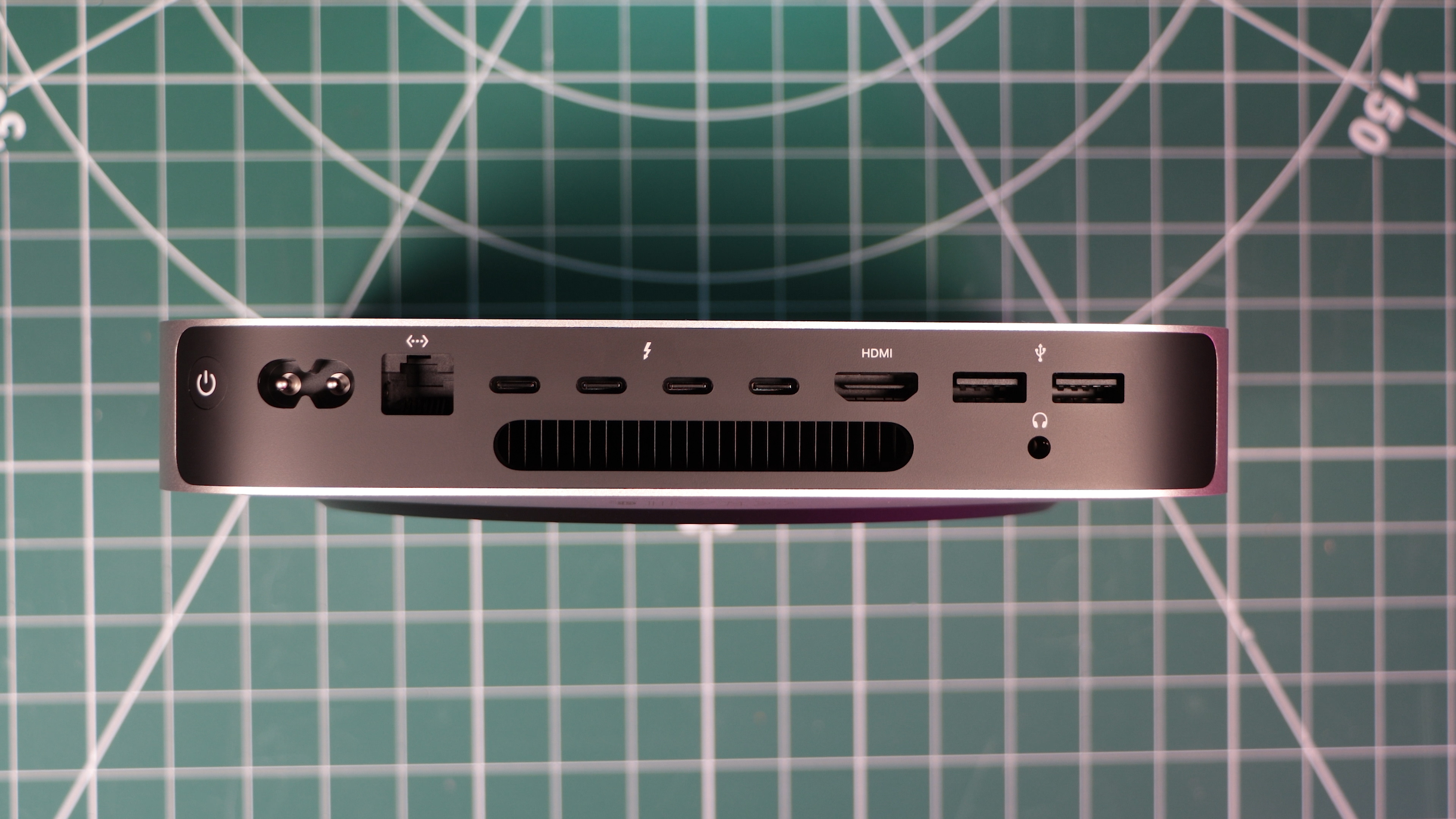 Rear shot of the Mac mini (2023) and its ports