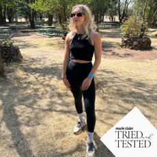 Best black gym leggings: Fitness writer Chloe Gray trying some of the black leggings featured in this round up