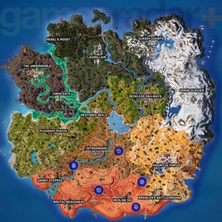 Fortnite Oasis Pools locations map