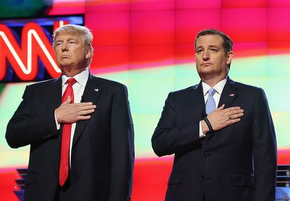 Republican presidential candidates Donald Trump and Ted Cruz.