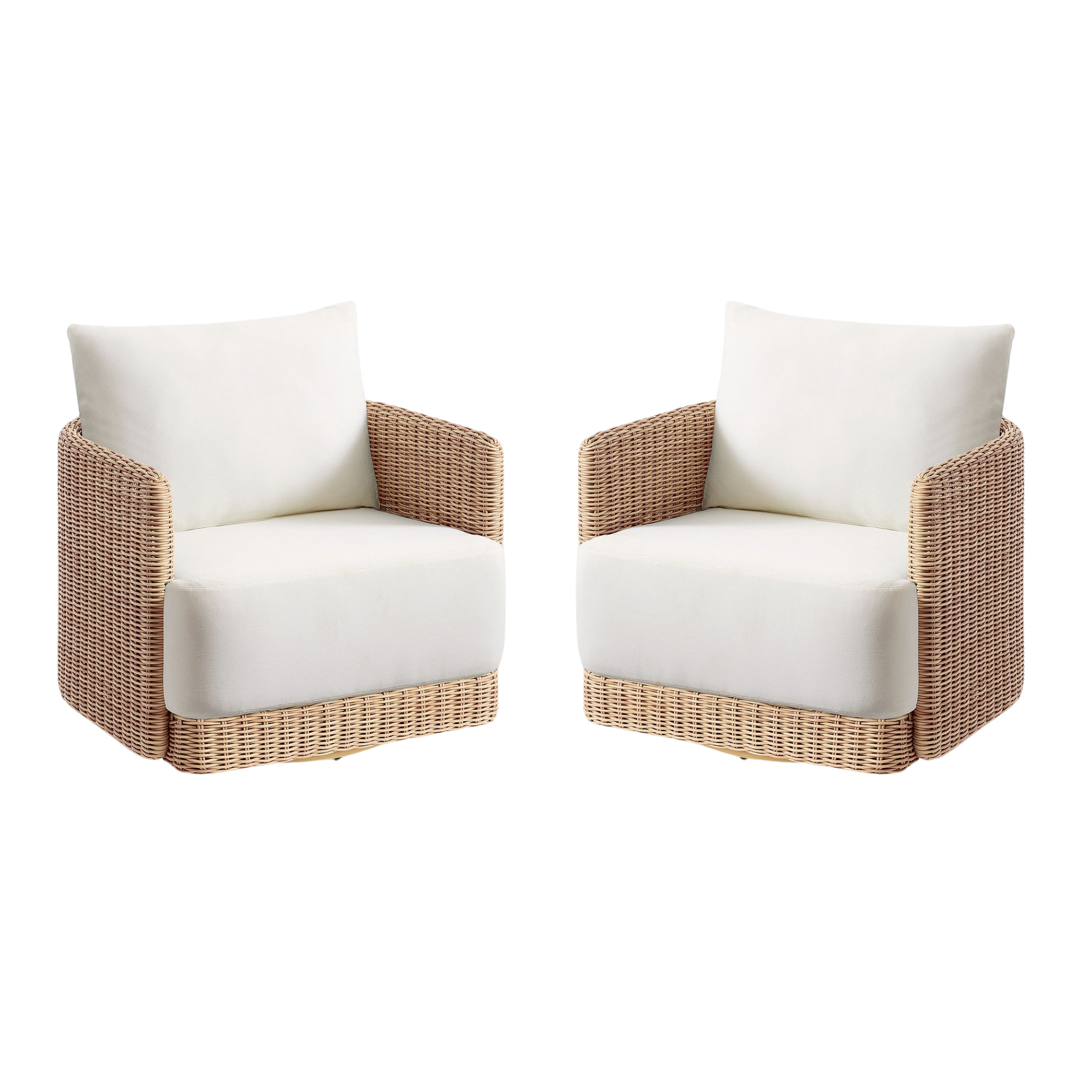 two swivel chairs