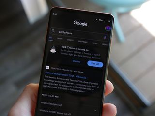 Google App in dark mode