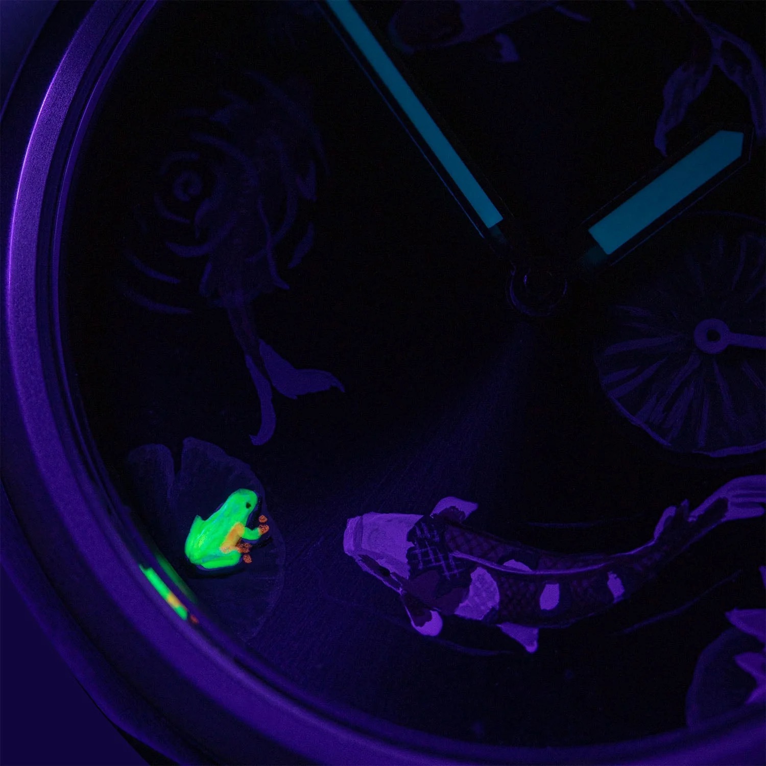 Citizen Zenshin Titanium Koi Fish watch from different angles