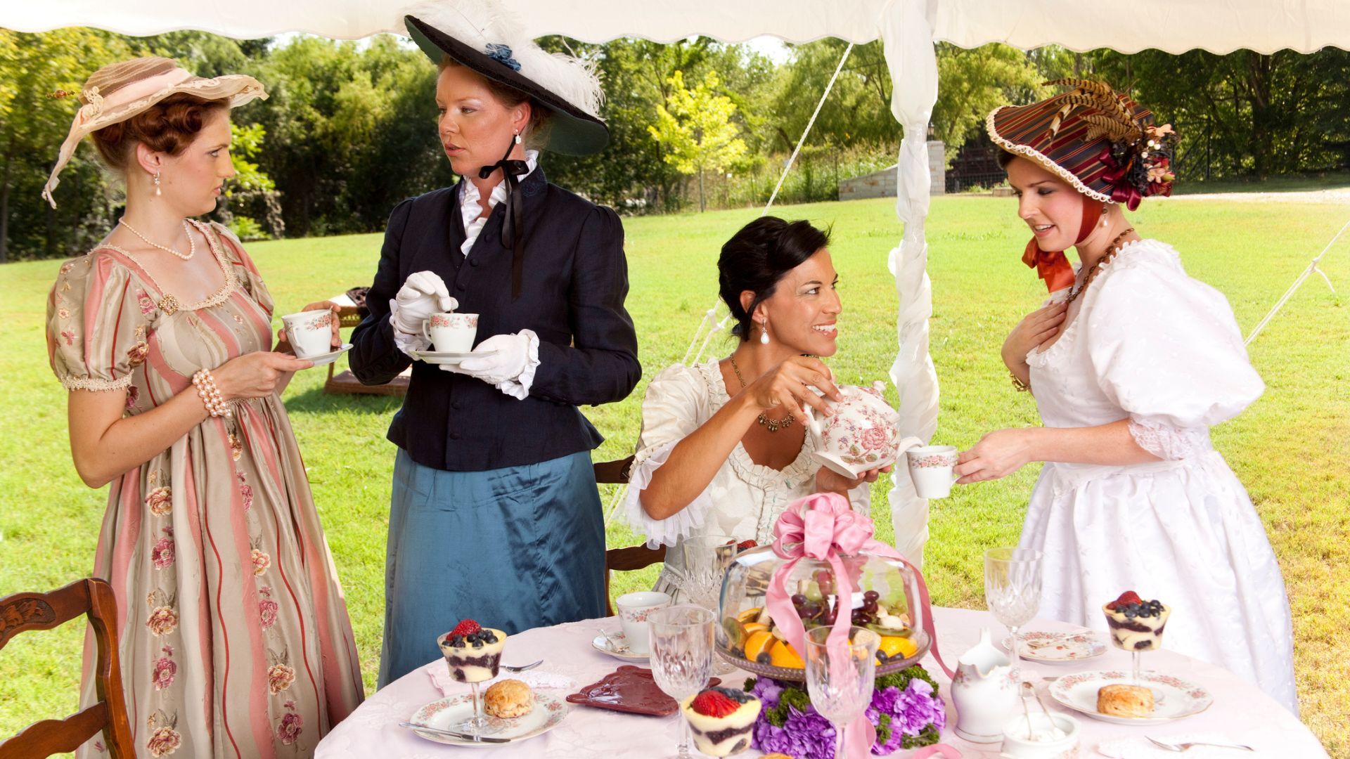 A regency themed afternoon tea party