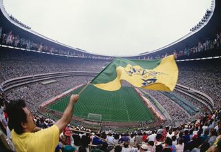 A general view of the Azteca Stadium during the opening match of the 1986 FIFA World Cup Finals, Italy v Bulgaria on May 31st, 1986 in Mexcio City, Mexico.