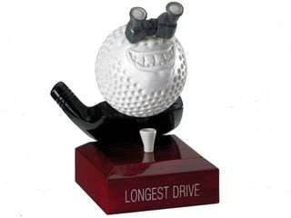 longest drive golf trophy