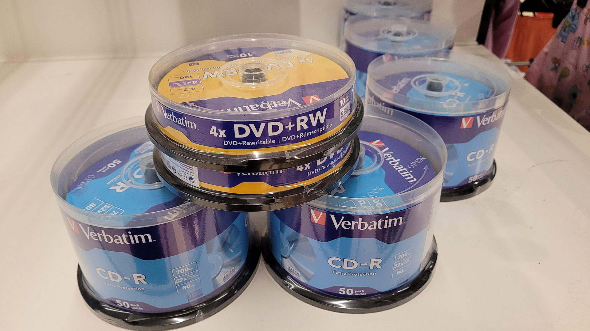 Various CDs, DVDs, and optical media
