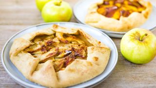 A apple, rocket, feta buckwheat galette