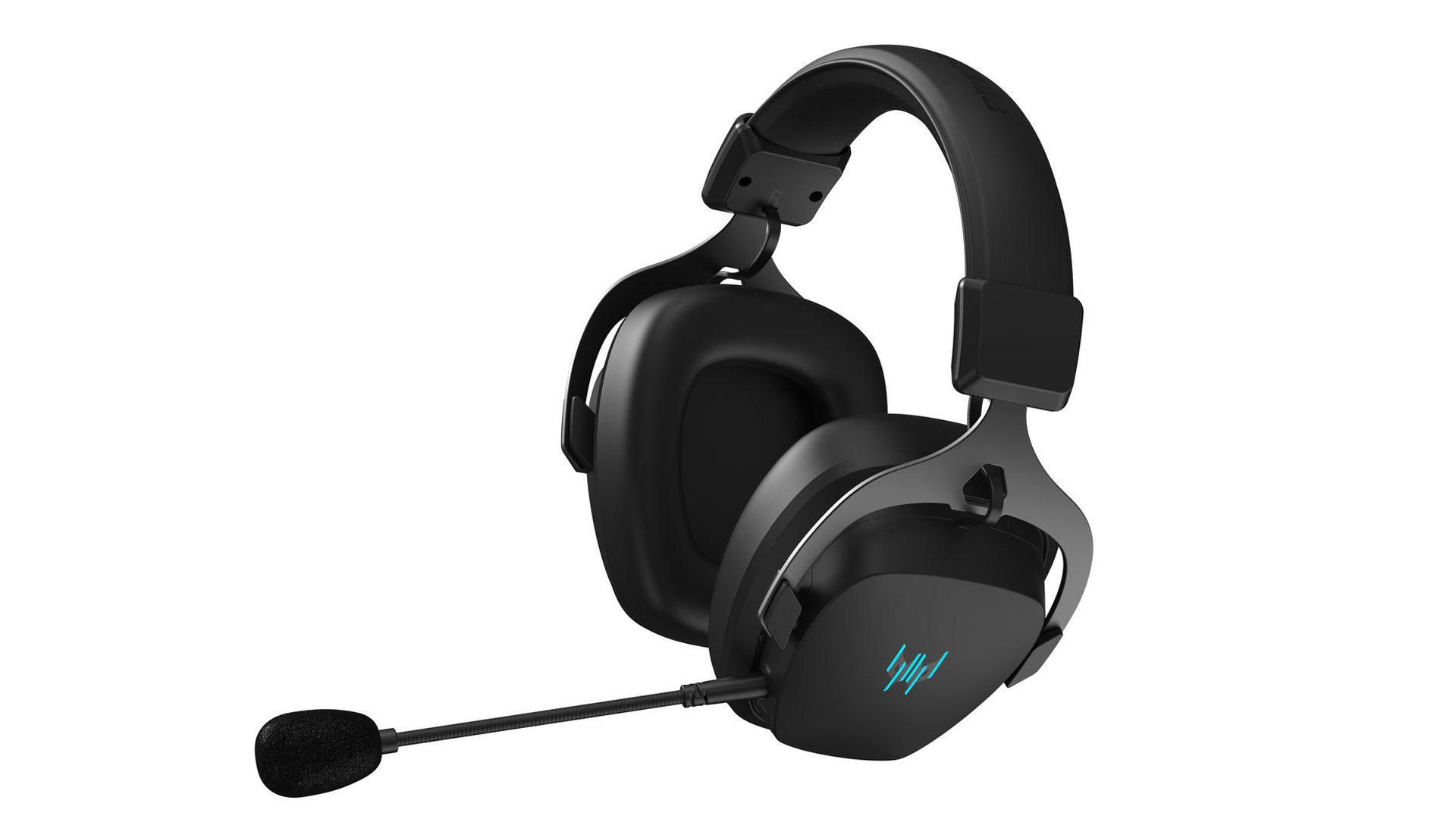 black wireless gaming headset