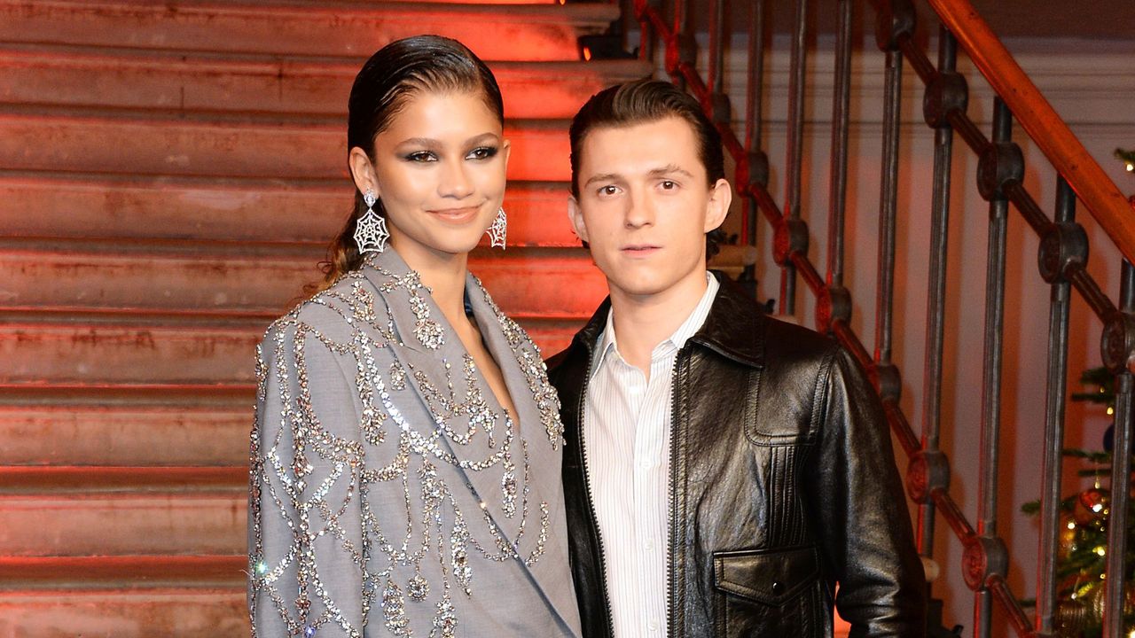 Zendaya and Tom Holland attend the &#039;Spider-Man: No Way Home&#039; photo call