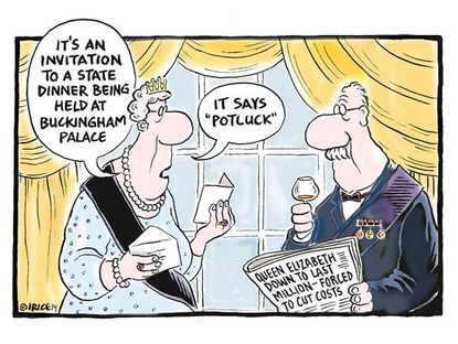 Political cartoon British Royals