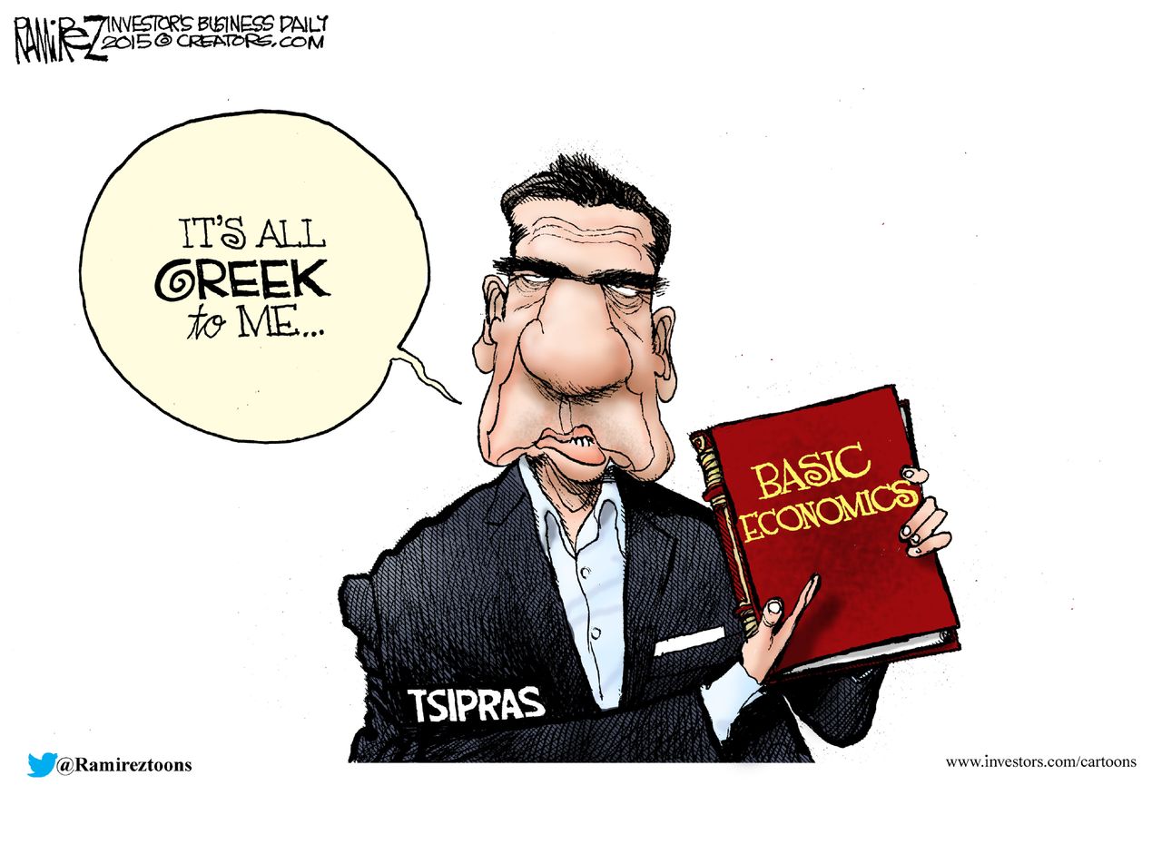 Editorial cartoon World Greek Tsipras