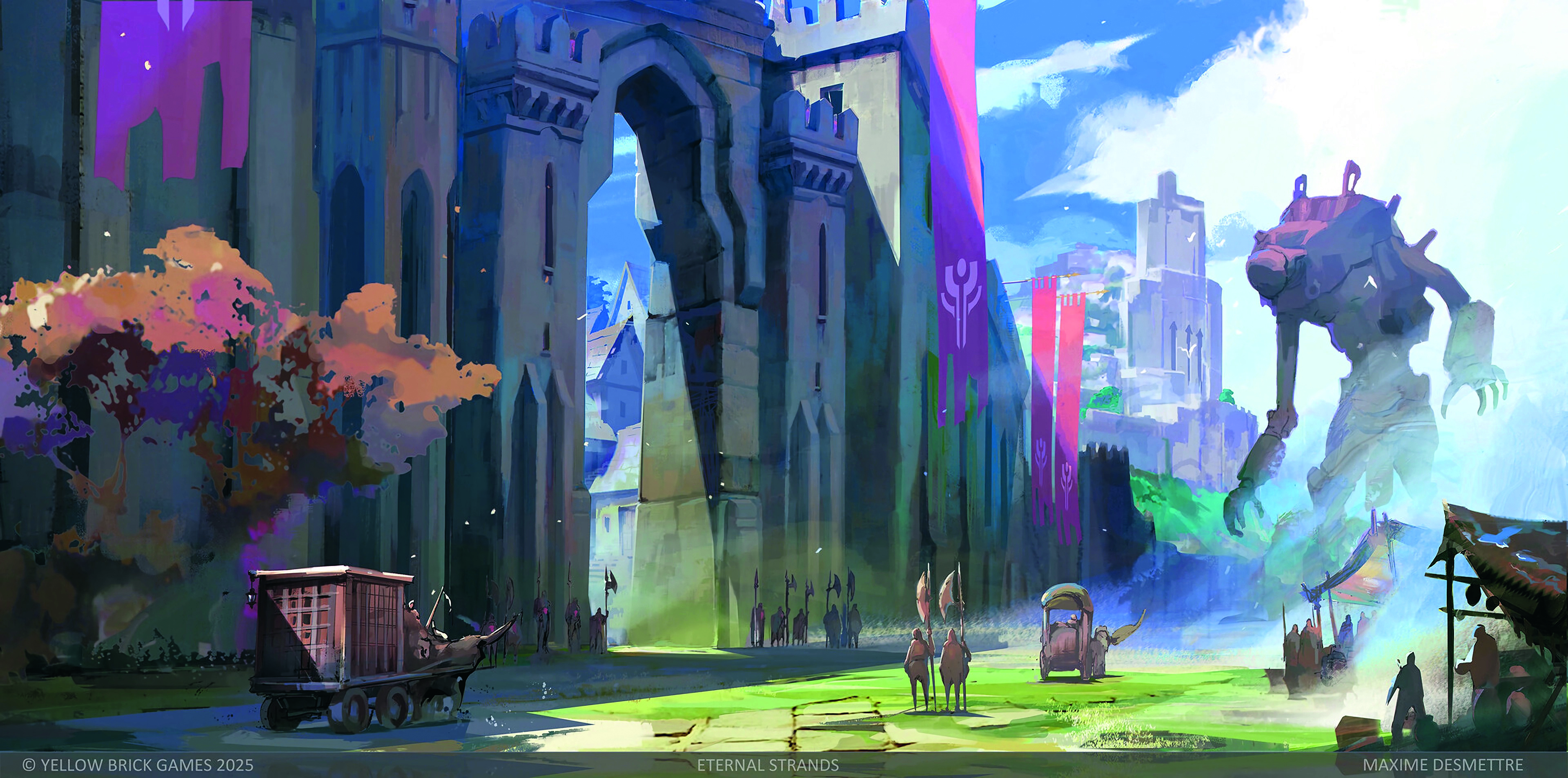 An example of concept art showing a fantasy environment from a video game