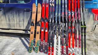 Altai Hok skis (left) in comparison with other skis