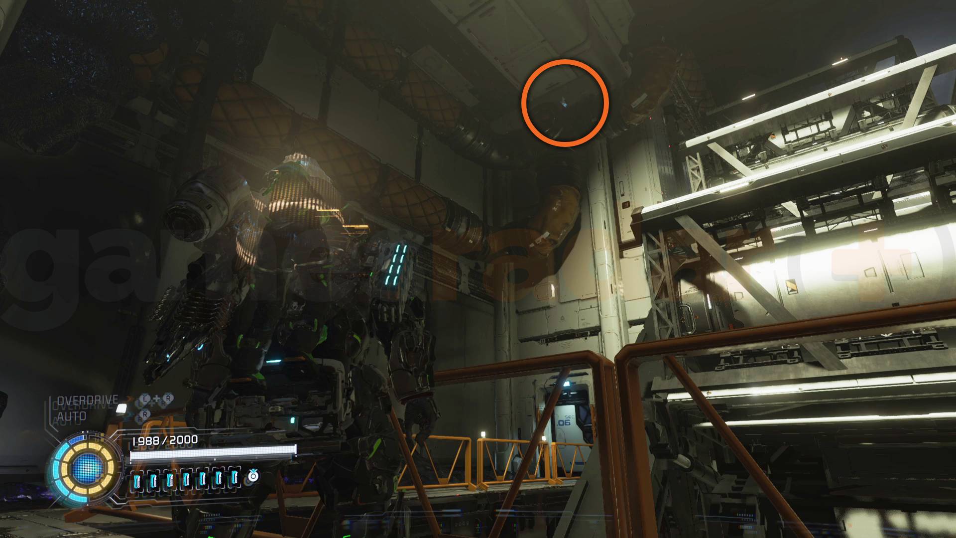 Pragmata Mini Cabin in Central Port Regolith Lab room