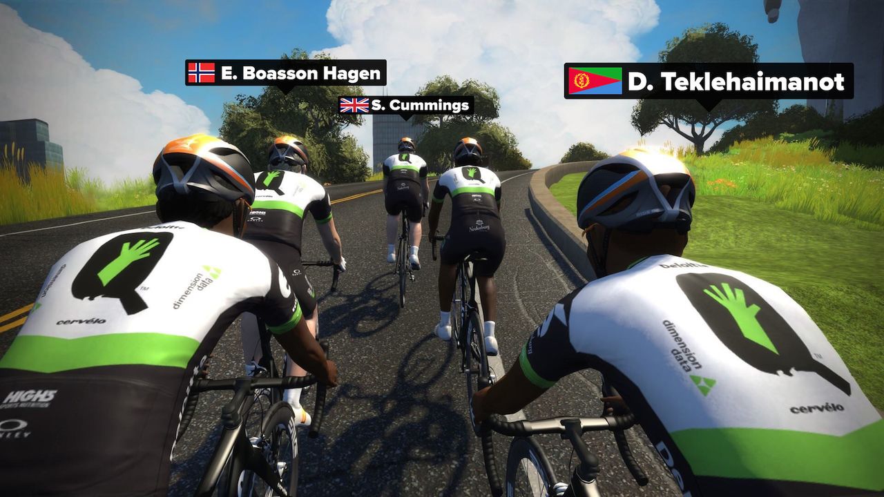 Team Dimension Data professional riders use the platform in conjunction with their traditional training methods