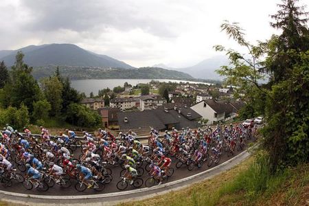 The peloton en route to Brescia in the picturesque Lombardy region.