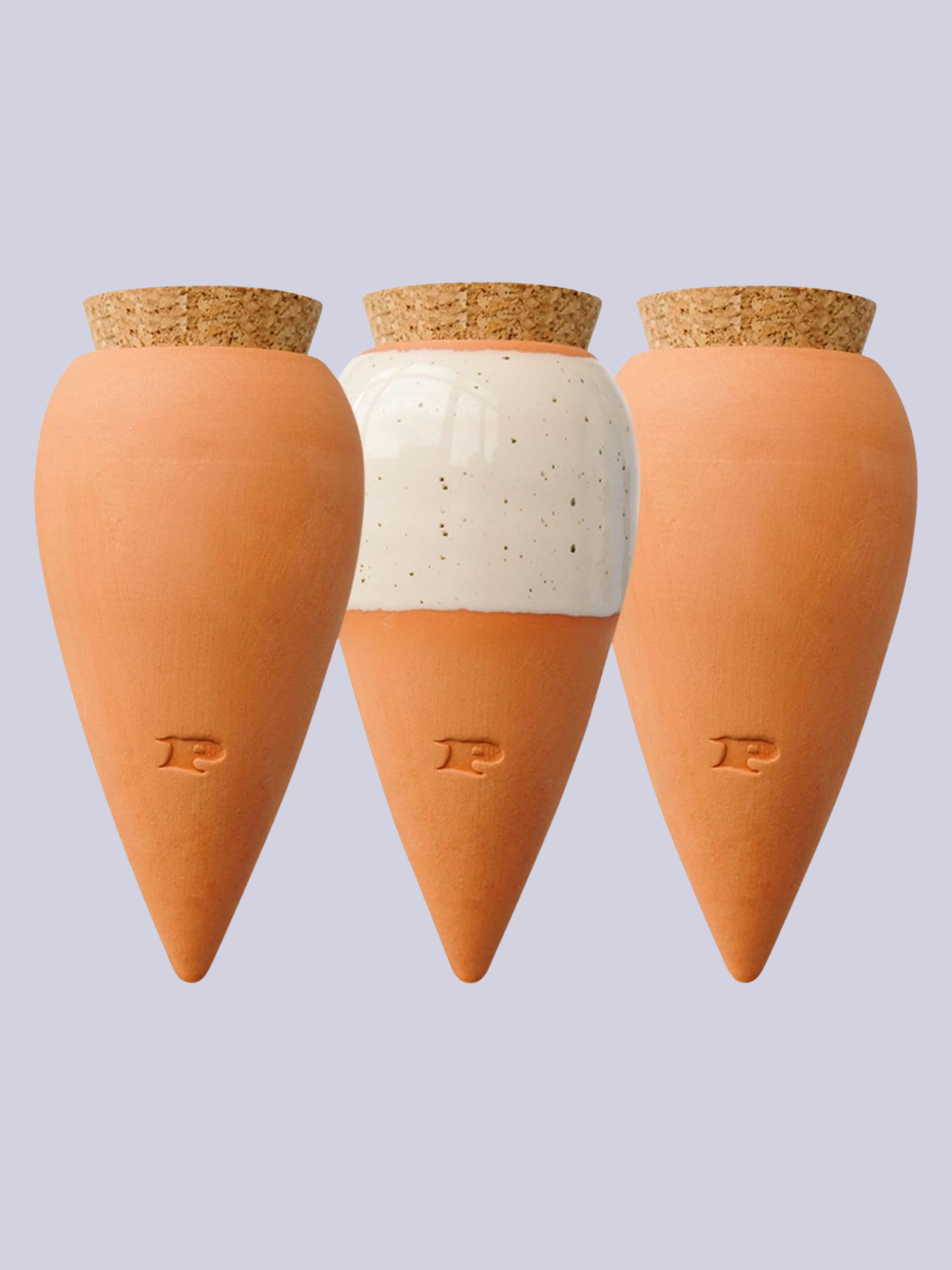 A set of three mini terracotta ollas from Pepin