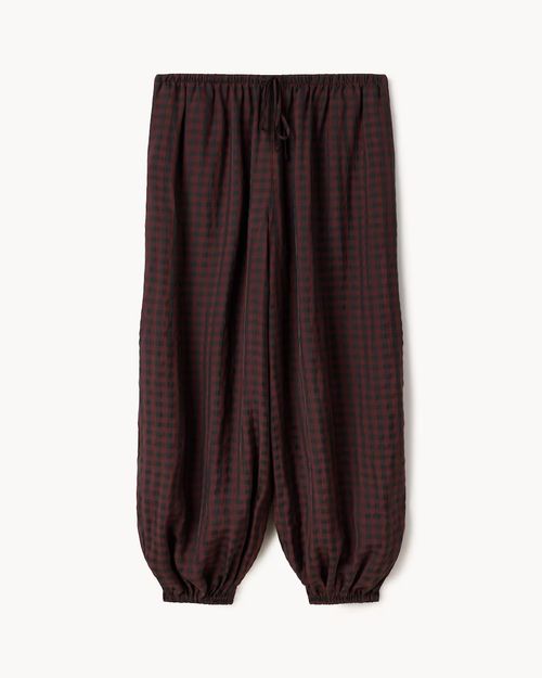 Checked Balloon Trousers