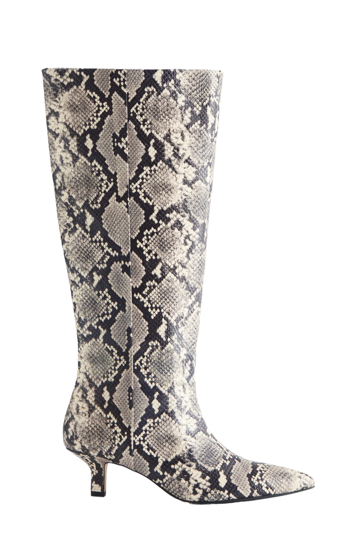 &amp;amp; Other Stories Kitten Heel Leather Knee Boots