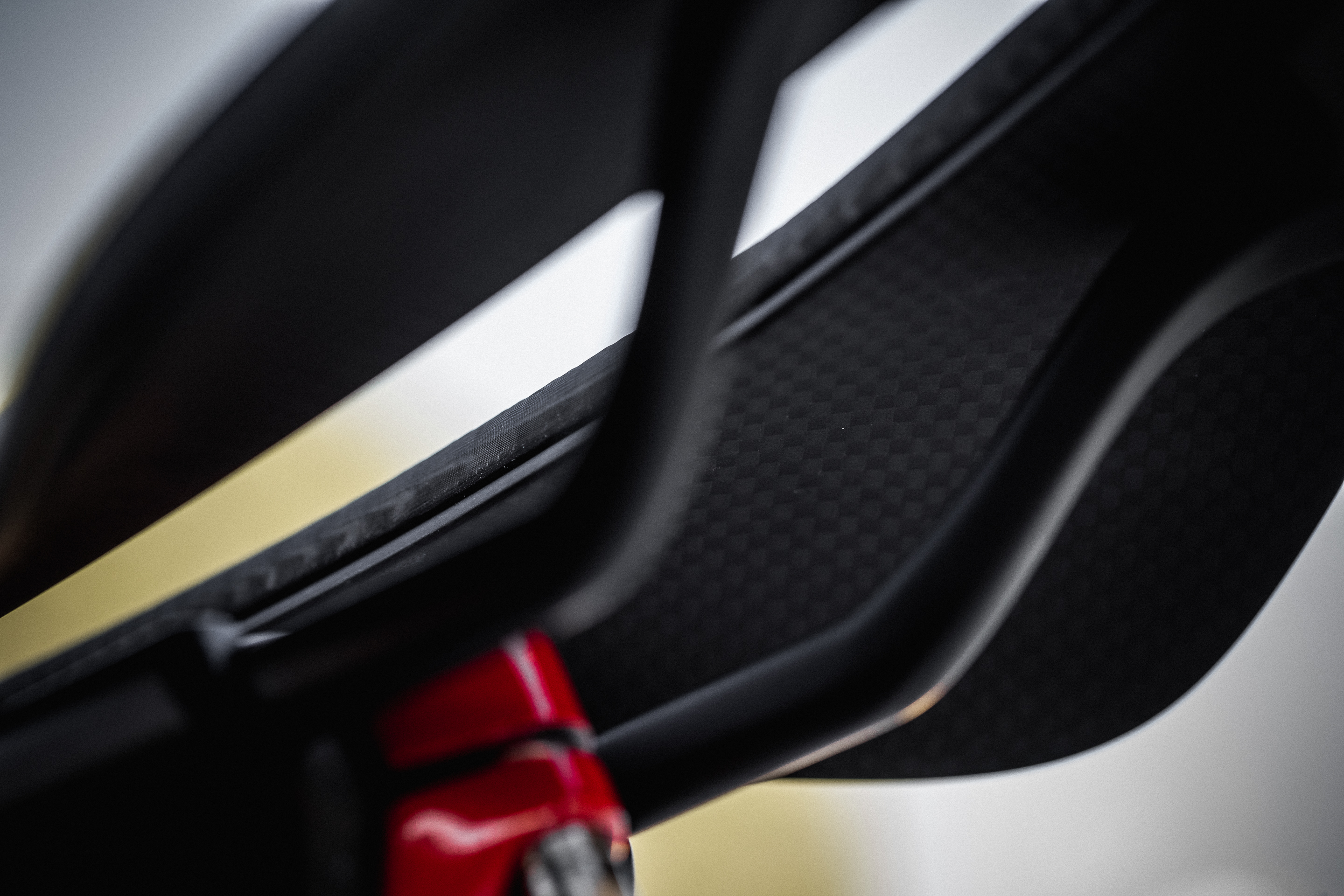 Trek saddles shot on the bike up close