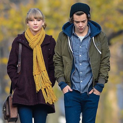 Taylor Swift and Harry Styles are seen walking around Central Park on December 02, 2012 in New York City.