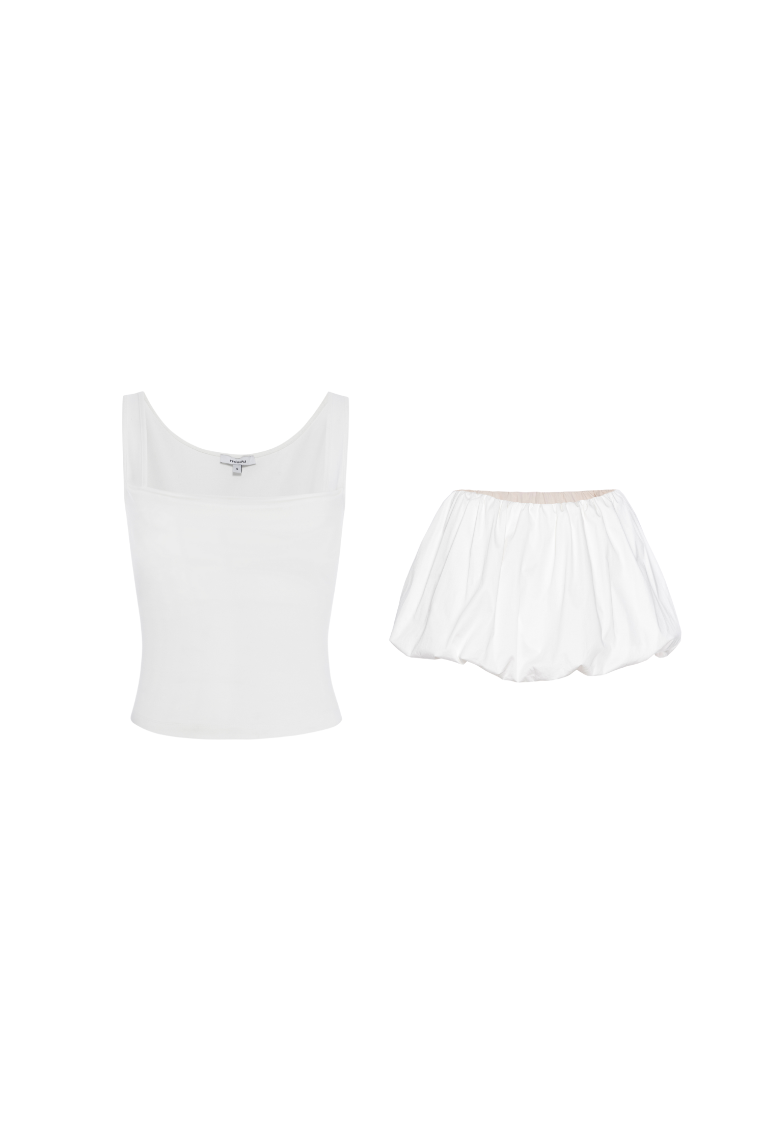 Luna Top + Grace Skirt - Dove - Xxs / Xxs