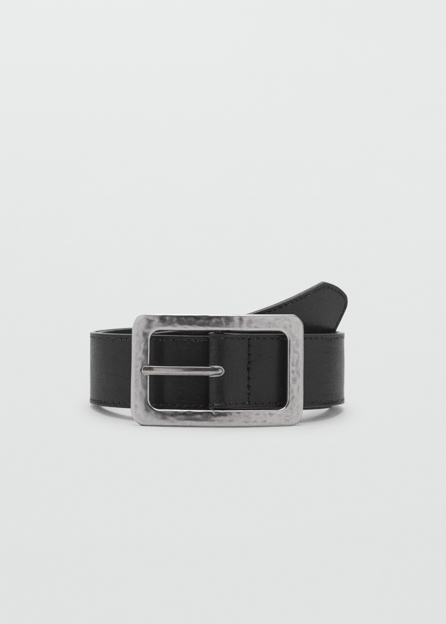 Textured Square Buckle Belt - Women | Mango United Kingdom