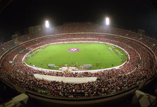 General view of the old Estadio da Luz during a match between Benfica and Porto.