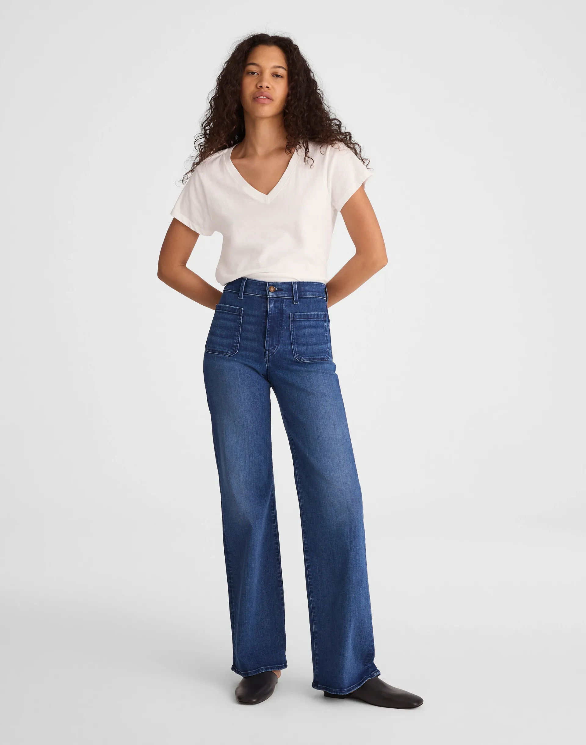 The Emmy Wide-Leg Jean in Super Stretch Denim