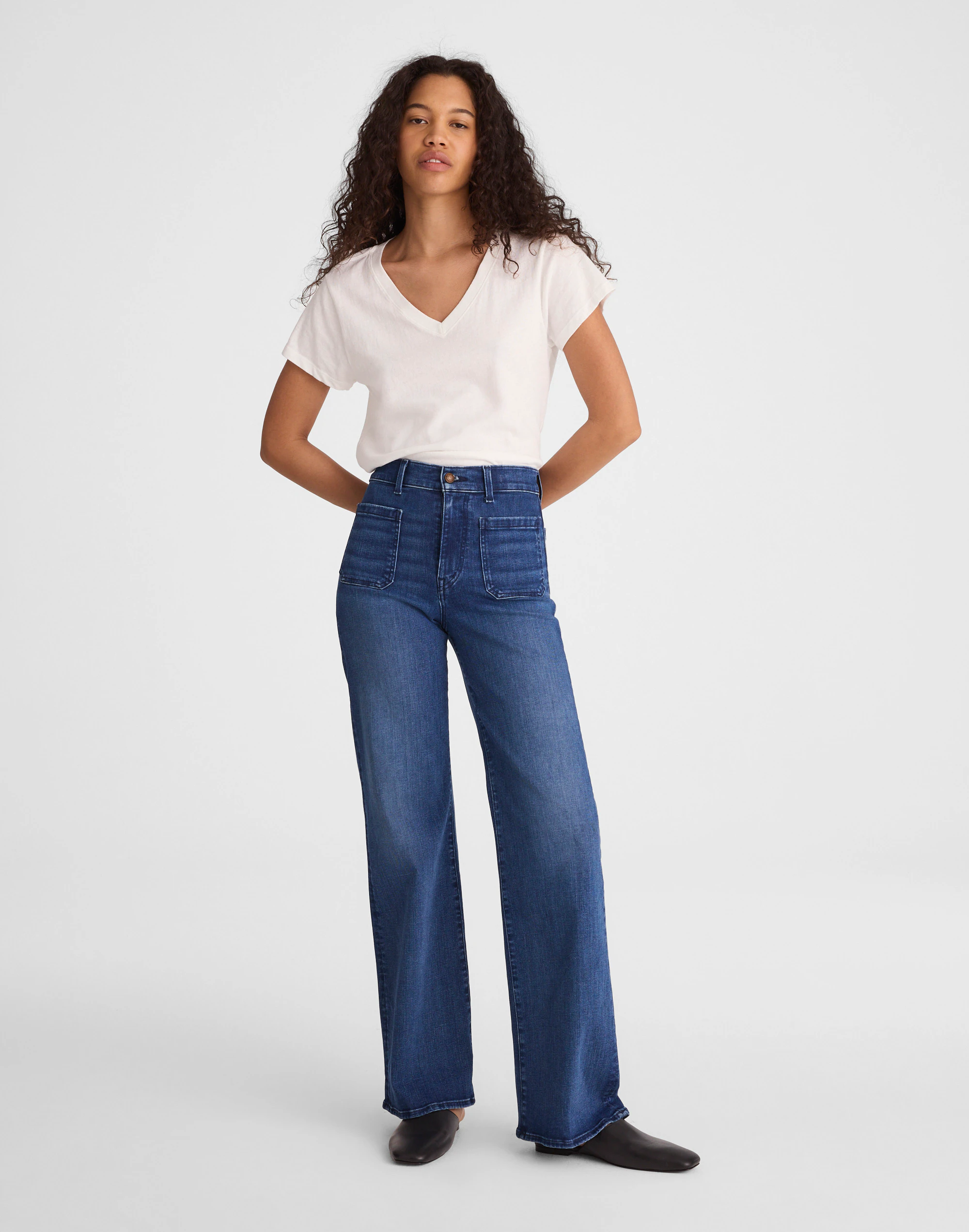 Amy Wide-Leg Jean in Super Stretch Denim